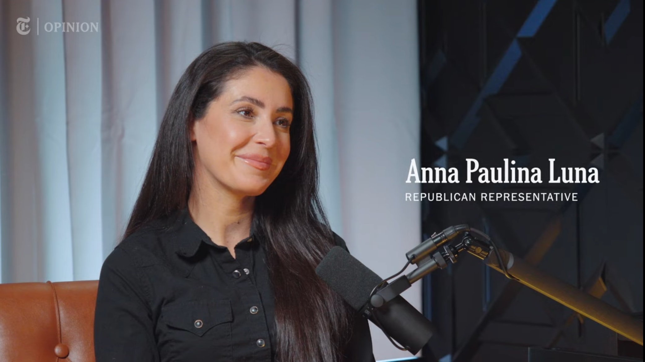 Anna Paulina Luna on Interesting Times at the Executive Podcast Set